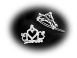 Crystal Tiara Clips