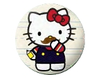 Hello Kitty Professor Pin Button