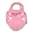 Pink Satin Bow Heart Purse