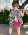 RuffleButts Zebra Print Diaper Cover
