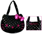 Loungefly Hello Kitty Black Quilted Face Bag