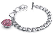 CHARM IT! Crystal Heart Toggle Bracelet