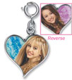 <IMG SRC=http://www.theprincessstore.com/images/products/charmit/brand.gif BORDER=0 HEIGHT=16 WIDTH=86><BR>Hannah Montana Double Sided Heart Charm