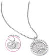 CHARM IT! iCARE Peace Sign Necklace