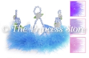 10pc Blue Rosette Tiara Set