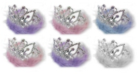 Rhinestone Butterfly Marabou Tiara