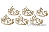 6pc Gold Tone Metallic Tiara Pack
