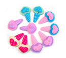 10pc Small Heart Hair Clip Pack