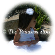 White Pettiskirt Hair Clip