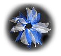 White & Blue<BR>Rhinestone Scrunchie