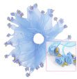 Pastel Blue Rosette Scrunchie
