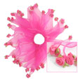 Fuschia Rosette Scrunchie