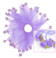 Pastel Lavender Rosette Scrunchie