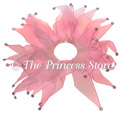 Pastel Pink Rhinestone Scrunchie