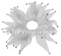 White Rhinestone Scrunchie