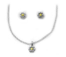 Flower Necklace & Earring Set