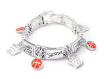 Basketball Charm Stretch Bracelet
