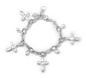 Ladies Cross Charm Bracelet
