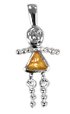 November Birthstone Baby Girl Charm