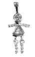 April Birthstone Baby Girl Charm