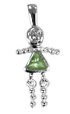 August Birthstone Baby Girl Charm